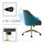 Chaise de travail en velours Batrice-862894005