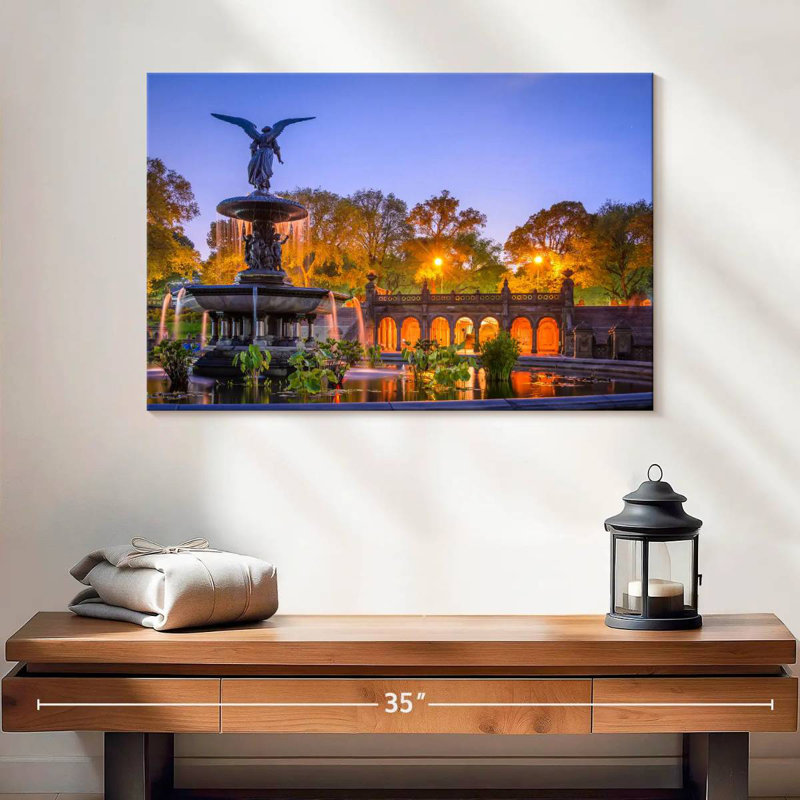 Lilie Bethesda Fountain, 16" H x 24" W