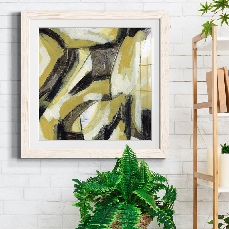 «Citron Rhythm II», reproduction encadrée de qualité supérieure - prête à être accrochée, H 22,5 po x l 22,5 po x P 1,5 po