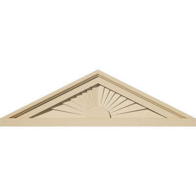 Peaked Cap Signature Urethane Pediment, Primed Tan