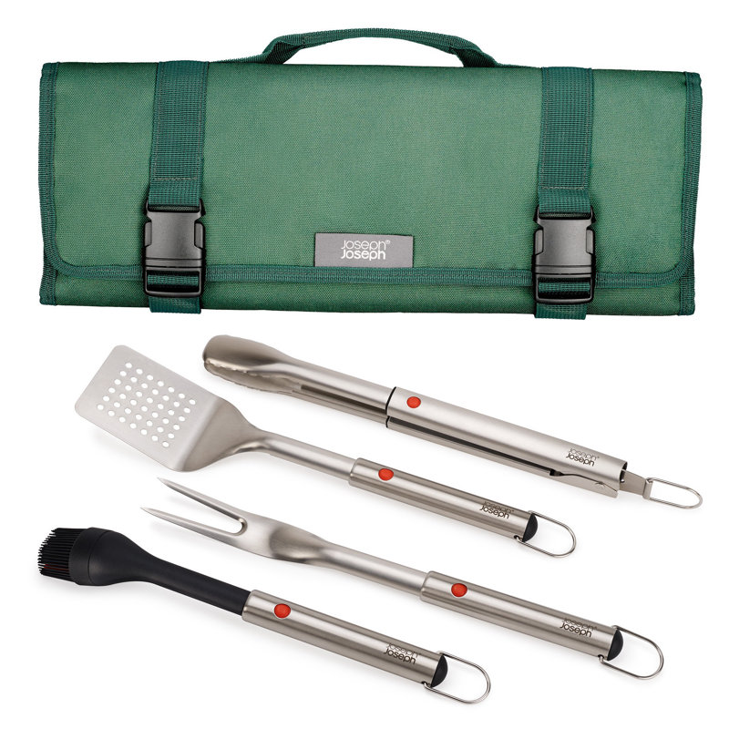 Joseph Joseph Grillout 4-Piece BBQ Tool Set With Storage Case