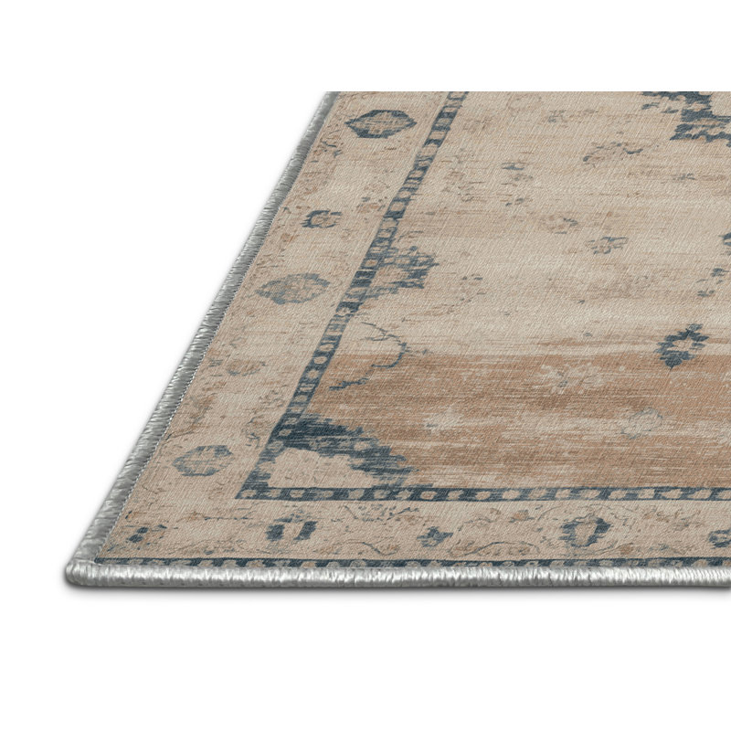 Tapis beige surteint lavable à la machine, Tapis de couloir 2 pi x 5 pi