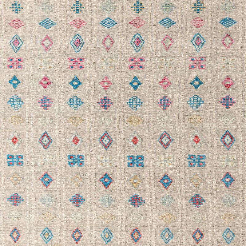 Tapis décoratif multicolore à motif abstrait, Carré 5 pi