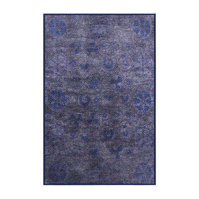 Tapis mauve à motif floral Chidester
