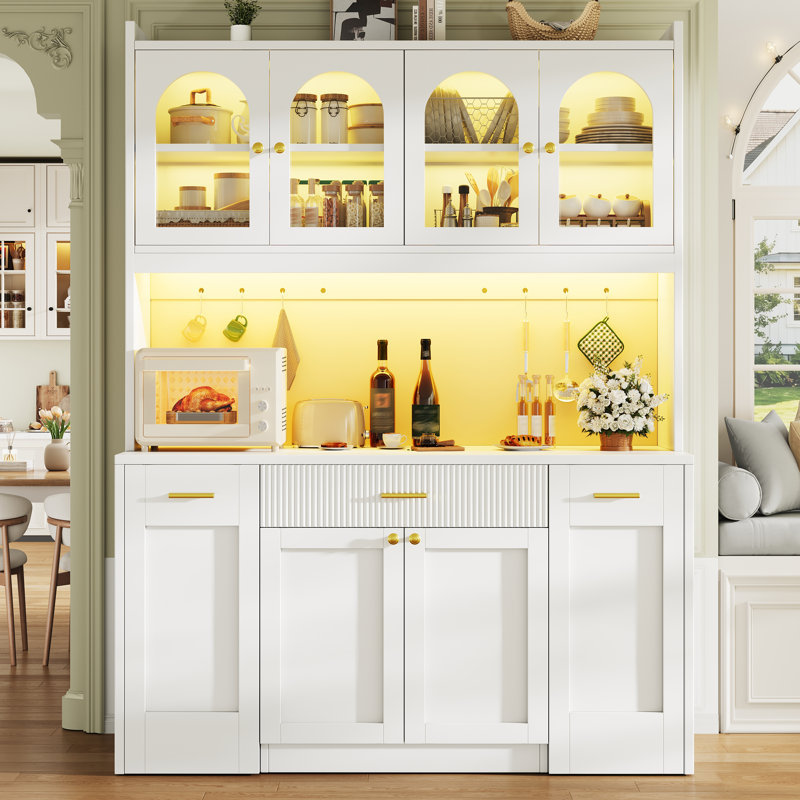 187cm Kitchen Pantry, White