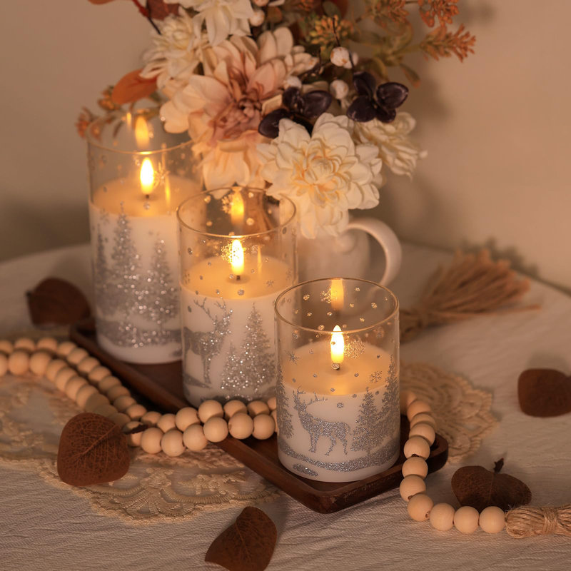 3D Wick Battery Operated Candles with Remote