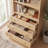 Modern Bookcase With 3 Drawers And 3 Open Shelves-1851973583