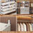 Walk-In 95.4”To 133.6” Closet System With 8 Wooden Drawers And 4 Hanging Rods-878114713