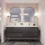 Ensemble de meuble-lavabo double mural 70,6 po Azden-1159908137