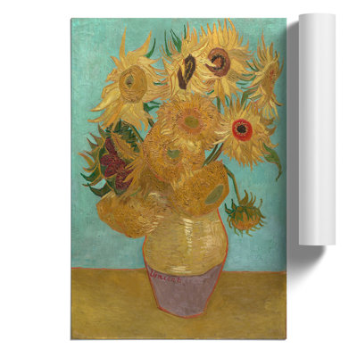 Vase with Twelve Sunflowers by Vincent van Gogh - Frameless Print