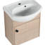 Petite commode de salle de bain de 18 pouces avec lavabo en céramique, conception murale