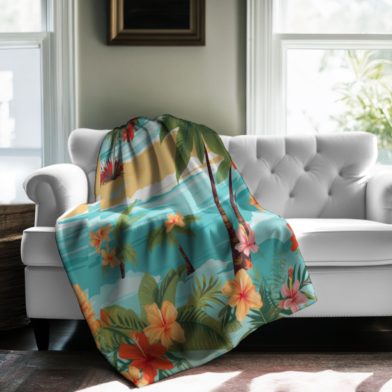Tropical Views - 1 pièce Sherpa Premium, Lit simple