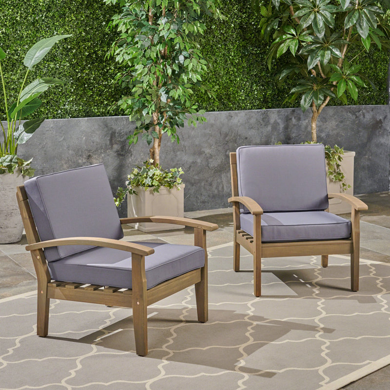 Fauteuil de patio, Gris, Gris foncé