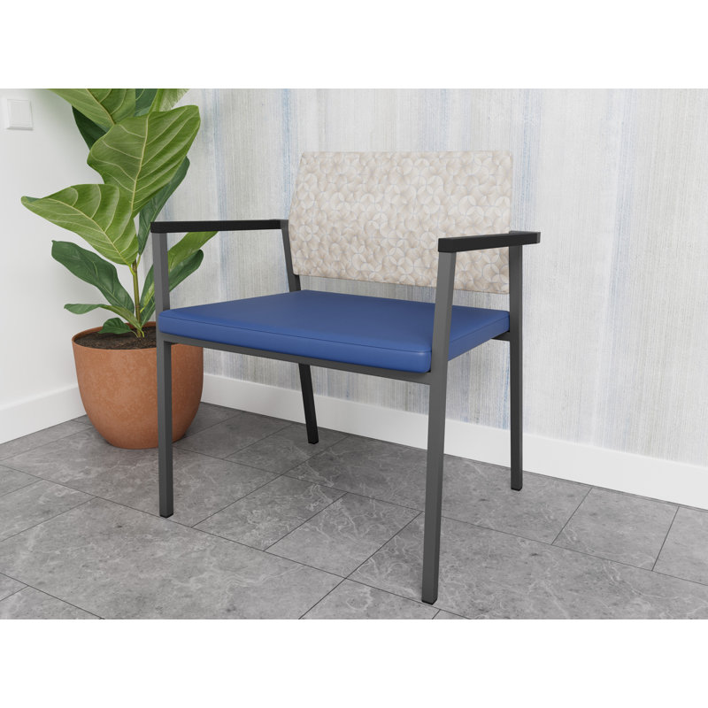 Fauteuil de réception Avon Rx, Kaléidoscope en vinyle Iceberg / vinyle Sentry, Gris anthracite