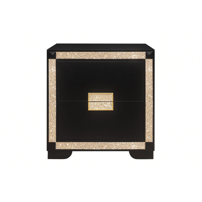 Nightstand With Bar Handle, Bedside Table