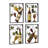 Metal Wine Multi Colored Wall Decor with Grapes Detailing Set