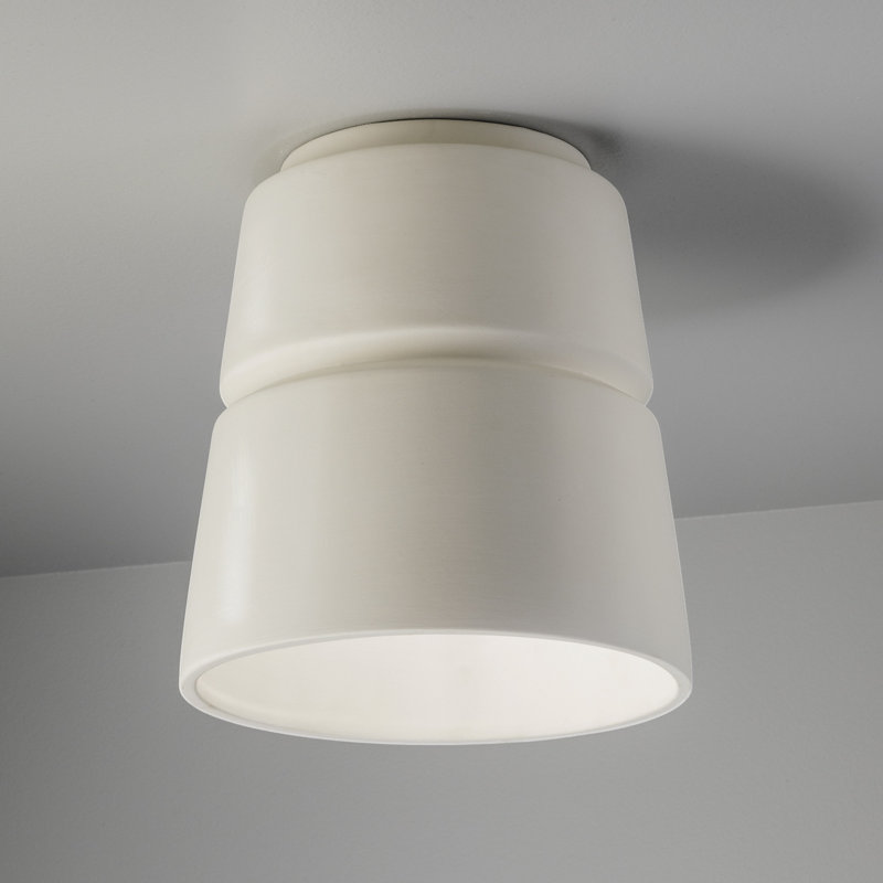 Collection Radiance - Plafonnier encastré en céramique Cone, Blanc mat, DEL (intégrée)