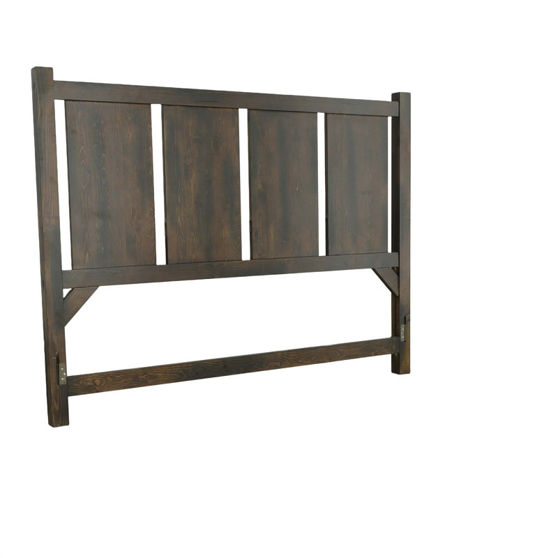 Woodbury Rustic Brown Pine Queen Panel Bed