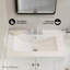 Swiss Madison 24" 3-Hole Centerset Vanity Sink Top in Glossy White-101635200-117223402