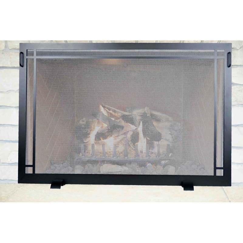 Pare-étincelles 1 panneau Hearth Craftsman Design, H 32 po x l 43 po x P 1 po, Noir texturé