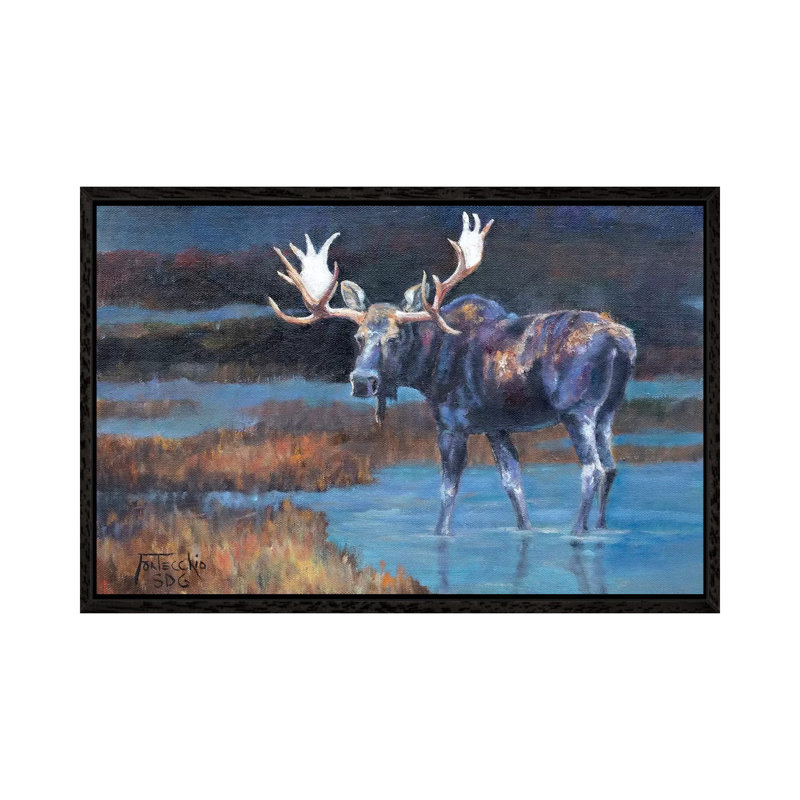 The Prince by Jan Perley - Painting on Canvas, Black Framed, 45.72cm H x 66.04cm W x 3.81cm D