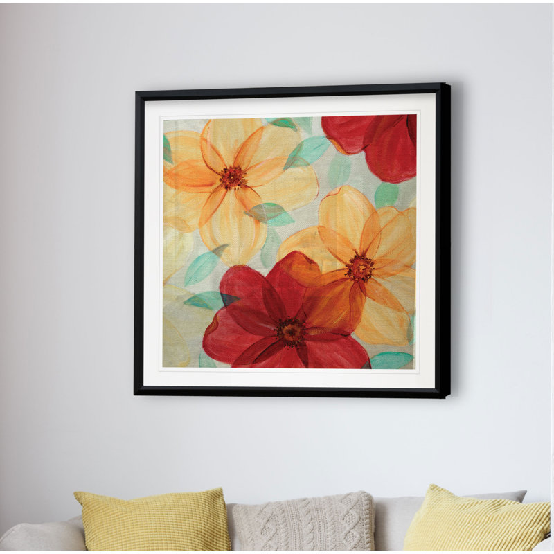 « flash of spring ii », peinture, H 26,5 po x l 26,5 po x P 1,5 po