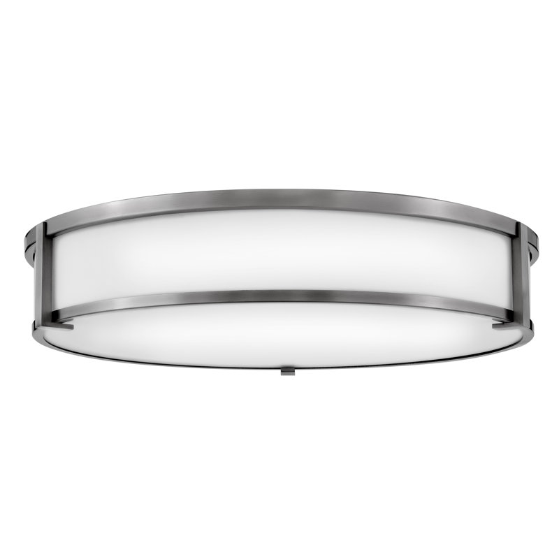 Plafonnier encastré en verre Romona, Nickel antique
