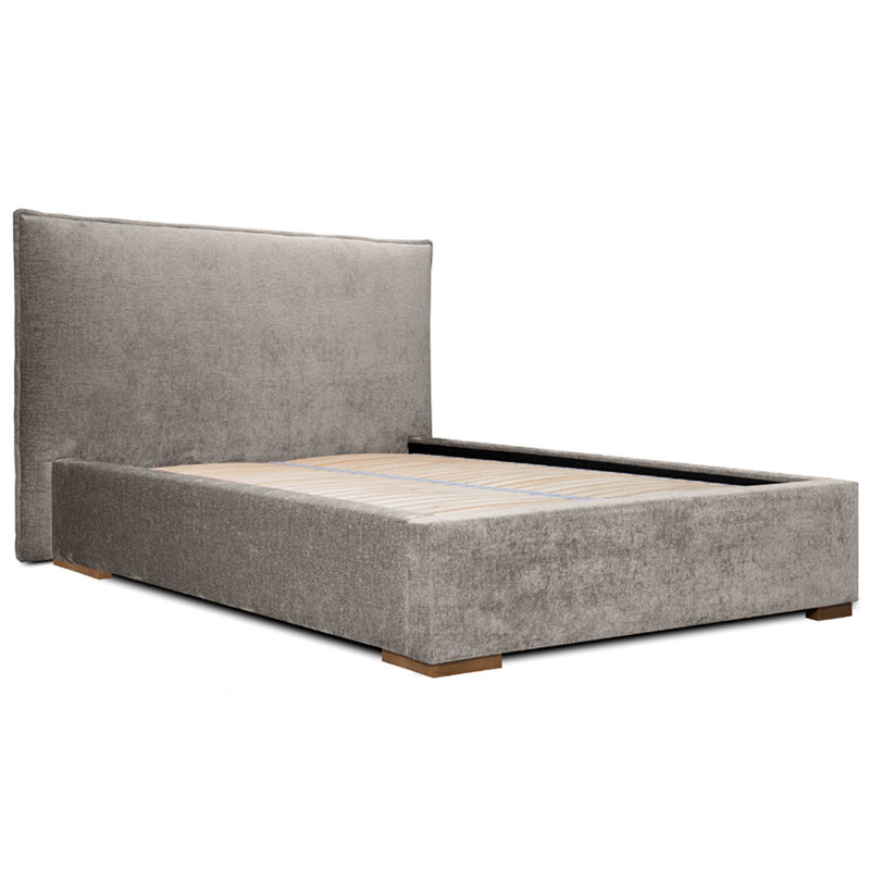 Hilderose Upholstered Lift Up Storage Bed, Super King (6'), Light Grey