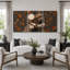 «Cozy Autumn Coffee», œuvre d'art à plat, images de cuisine, impression sur toile encadrée, 3 pièces, 16 po x 24 po x 3 pièces-133594934-133594937