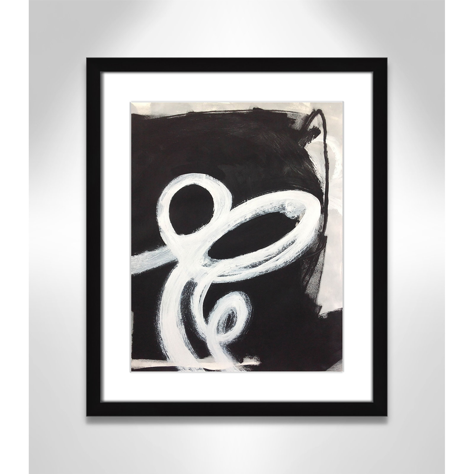 Ansonia Swirly Swirls II Print by , Yes, Black Single Picture Frame, 19" H x 16" W x 1.25" D