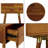 Alden Solid Wood 1-Drawer Nightstand-407623499
