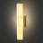 19.7" Cylinder-Shaped LED Dimmable Alabaster Wall Sconce With Brass Metal Fixture-128995872