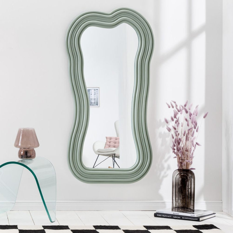 Carwin Convex Wall Mirror, Green