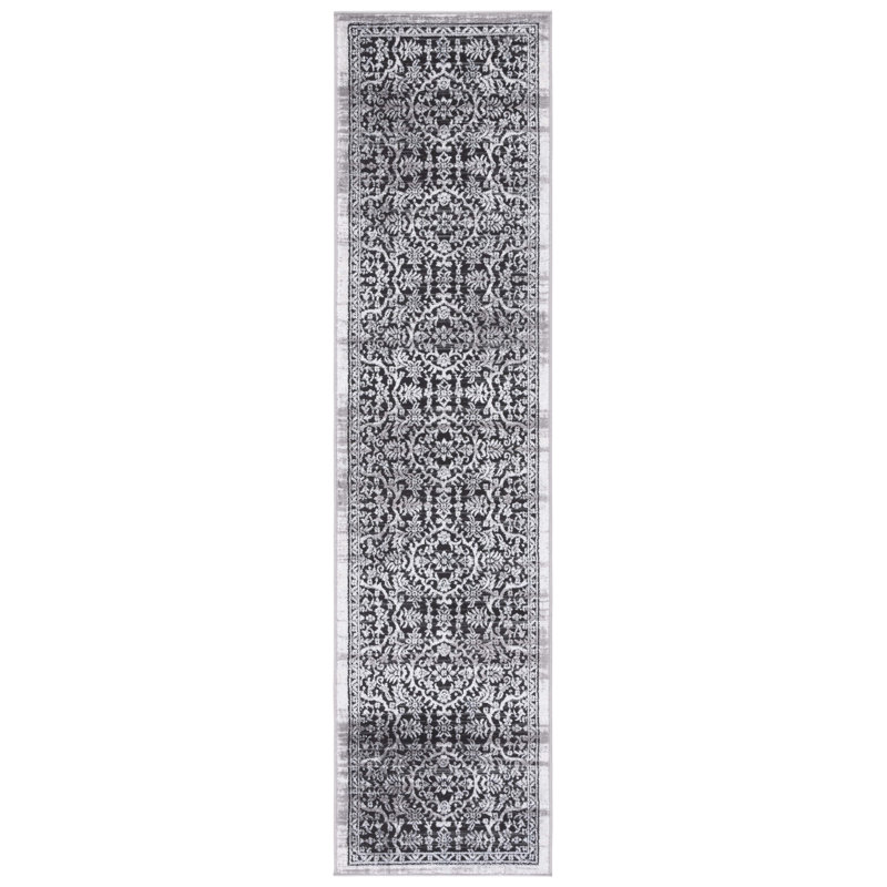 Tapis à motif géométrique Derlin Performance, Tapis de couloir 2 pi x 8 pi