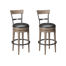 Susan Upholstered 28" Counter Stools with Solid Wood Frame and Swivel