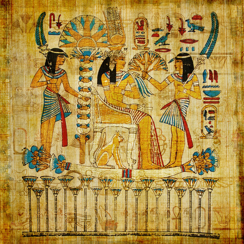 «Imelde Egyptian Papyrus» par Freeartist, H 20 po x l 20 po
