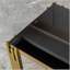Console moderne moderne en acier inoxydable doré à miroir