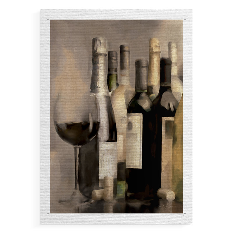Tablette à vin II - impression sur toile seulement - non encadrée, H 27 po x l 18 po
