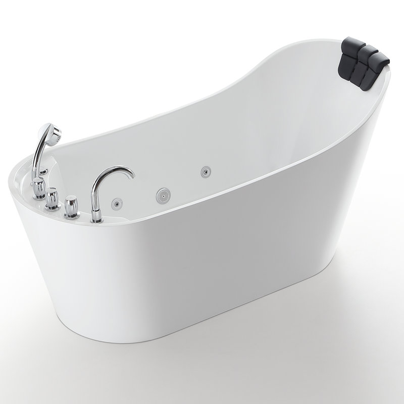 67'' x 29.5'' Whirlpool Plastic / Acrylic Bathtub with Faucet