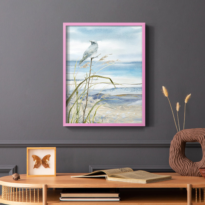 Seaside Rest I, reproduction encadrée - bois massif, H 10 po x l 8 po, Rose