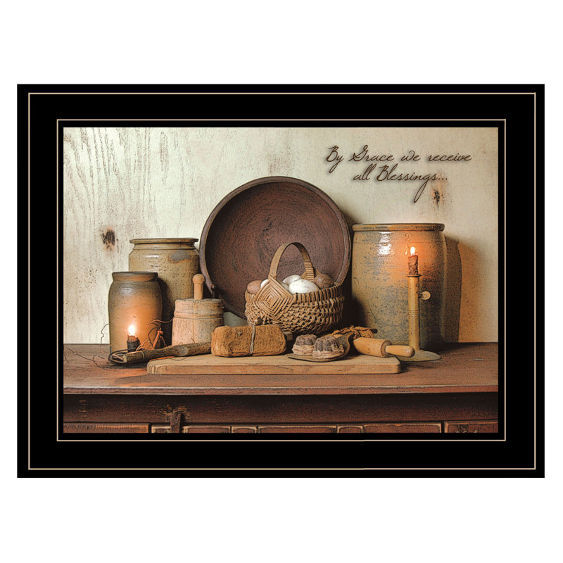 "By Grace", décoration murale encadrée pour le salon, la chambre à coucher et la maison de campagne par Susan Boyer