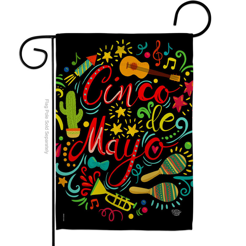 Double Sided Polyester Cinco De Mayo, 18.5" H x 13" W