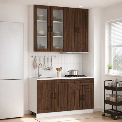 vidaXL Kitchen Unit with Drawer with Door KALMAR 4 pcs Engineered Wood Storage