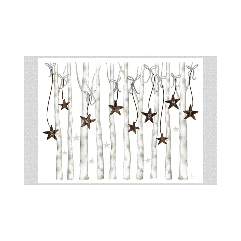 Merry And Bright Birch Trees II by Andi Metz - Wrapped Canvas Print, 152.5 cm H x 101.5 cm W