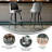 James Metal Barstool with Swivel Vinyl Upholstered Bucket Seat and Footrest-55850515-100041923