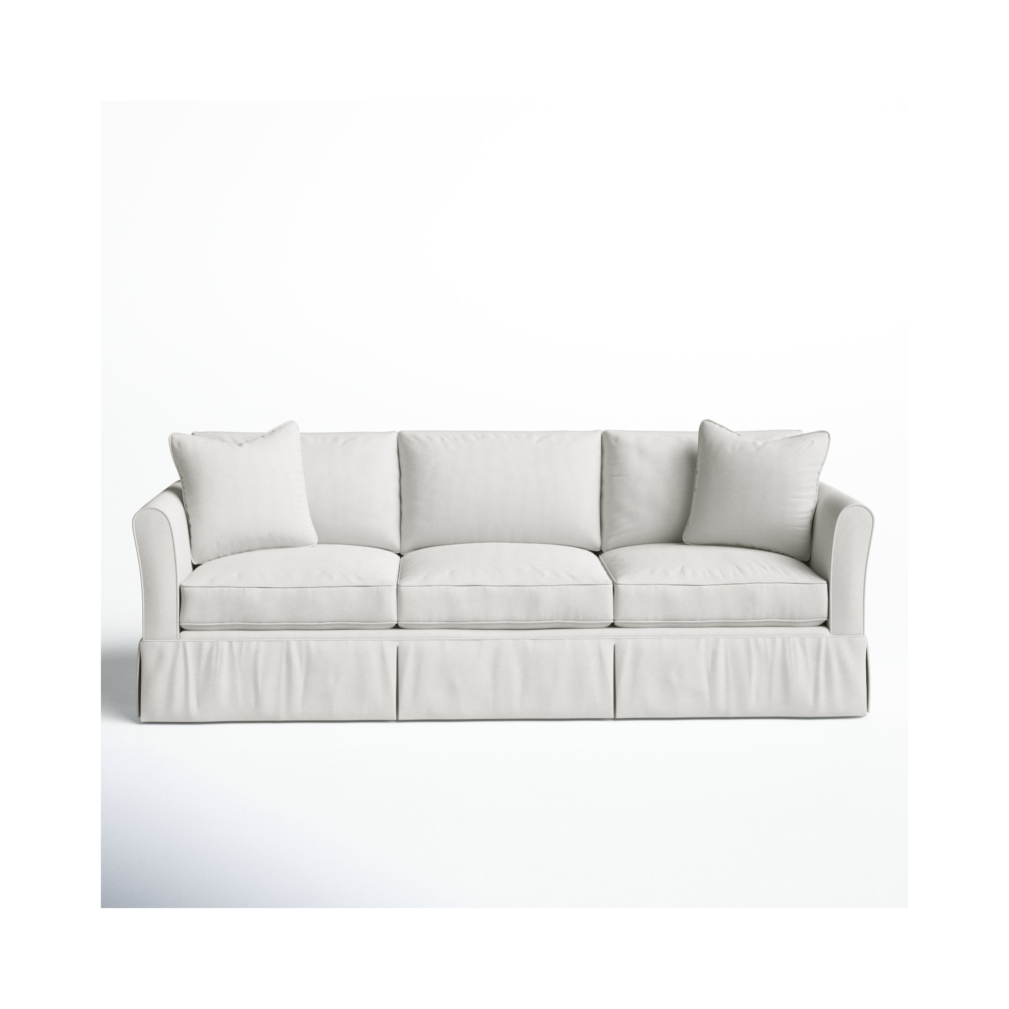 Shelby 82'' Upholstered Sofa, Classic Bleach White Twill