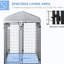 Cage d'extérieur pour chien de 6 pi x 4 pi, porte verrouillable et couverture d'eau pour les moyennes et grandes races