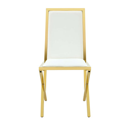 Ergonomic Dining Chairs with Metal Frame Design