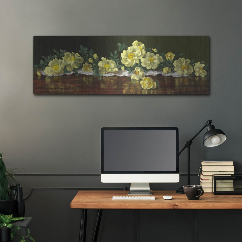'Old Fashioned Roses' by Christopher Pierce, Metal Wall Art, 16" H x 48" W