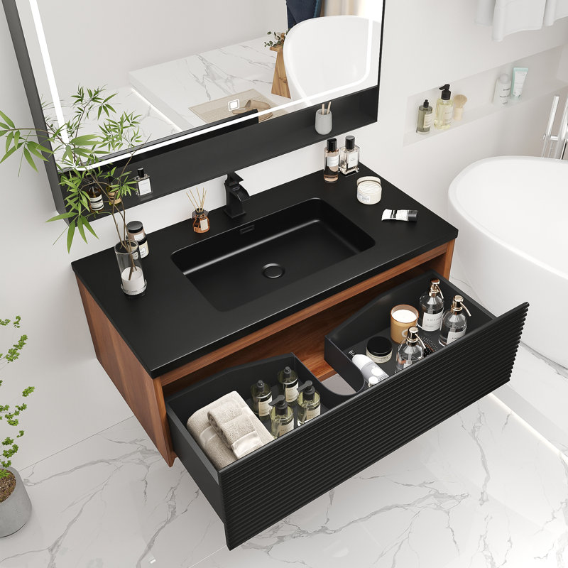 Base de meuble-lavabo simple mural seulement, 42''